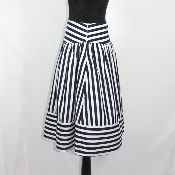 Maeve by Anthropologie Black & White Striped Skirt Size Small - Picture 6 of 12